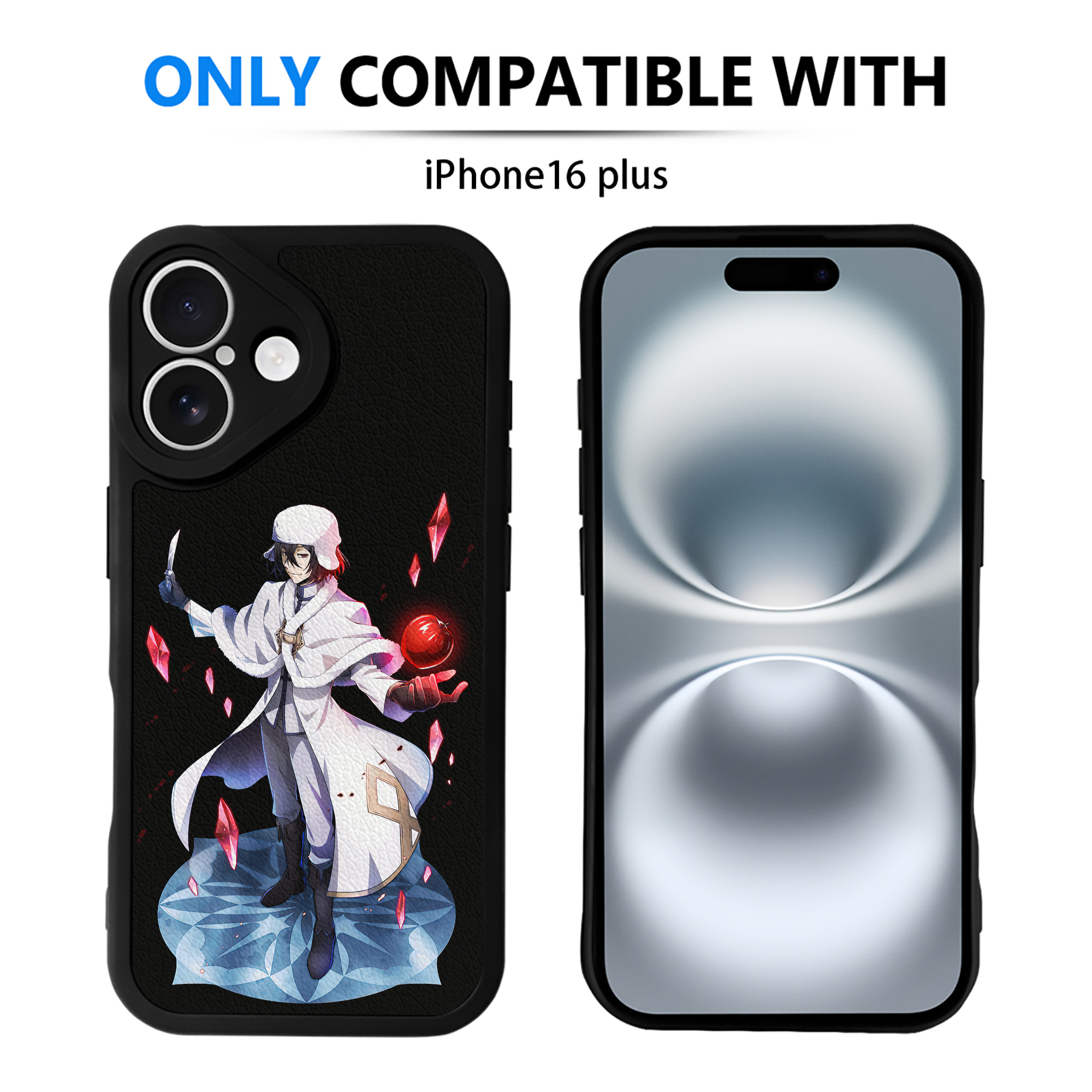 （画像用） 文豪ストレイドッグス Bungo Stray Dogs 【iPhone 16シリーズ対応】シリコンスマホケース（レザー調） 材質：シリコン